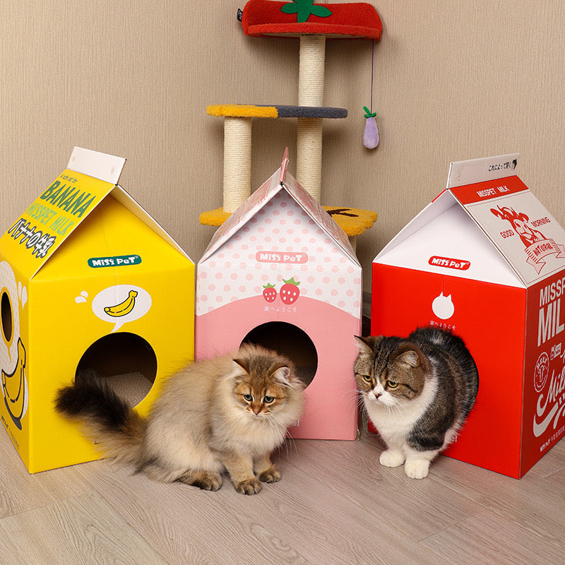 Milk Carton Cat Scratcher
